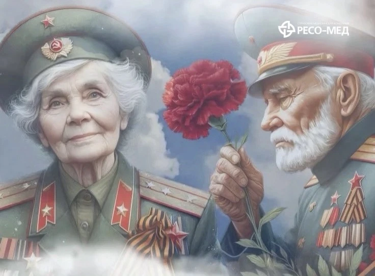 Алтайский филиал РЕСО-МЕД поздравил ветеранов и участников боевых действий с наступающим Днём Победы